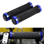 1 Pair Lock-on Round Handle Grip For Bicycle Mountain Bike Road Bike Handlebar Sets blue TK0674