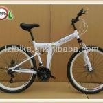 26 inch Steel White Frame Foldable Mountain Bike/folding mountain bike/26 mongoose mountain bike-LOL-MTB-09