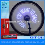 Shuts off Automatically ABS waterproof 30 LED wireless custom message bicycle wheel lights-CHT-0311