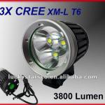 3x Cree XM-L T6 LED 3800Lm Bicycle HeadLamp Set ( Rechargeable / OP Reflector / Waterproof )-XM-LT6x3