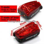 2 laser beam light and 5 led bicycle tail light set with battery-FL03418