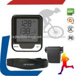 wire bike computer with heart rate monitor chest belt transmitter-CXJL-06C010