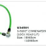 3-digit combination cable lock(lock head C/P) U34501-