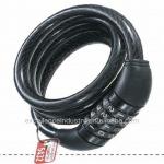 code lock black cable lock for bicycle-