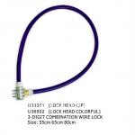 3-Digit Combination Wire Lock U36501,U36502-