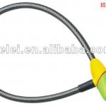 HL-401 GOOD QUALITY new arrial steel cable lock with keys for bicycle and motorcycle-HL-401