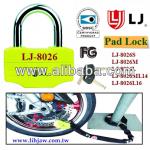 Certified by SBSC &amp; FG: LJ Pad Lock series ( with chain or cable for optional applications)-LJ-8026S / LJ-8026M / LJ-8026L /  LJ-8026ML / LJ-8
