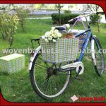 Colorful PE pipe woven baskets for bicycles-HPC101005-MIX1