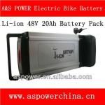 Lithium ion Battery 20Ah 48V 1000W Elecric Bike Battery with rear Rack and charger