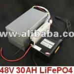 LiFePO4 Battery 48V 30AH (with BMS,Fast Charger and Bag)-