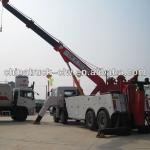 Famouse HOWO 40Ton road wrecker truck with full revolving crane