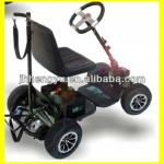 Single Seat Golf Buggy With back-mounted bag port with mudguards and spring-loaded seat.-