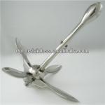 Marine stainless steel folding grapnel anchor