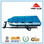 Trailerable 600D solution dyed polyester pontoon boat cover-