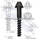 ISO9001 M24 Railway screw spike-SS, DHS