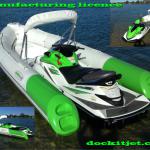Inflatable Dockitjet Jet ski powered RIB craft. PWC powered inflatable-Dockitjet
