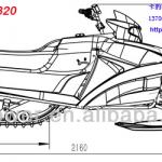 New 320CC chinese snowmobile (Direct factory)-SnowEagle320