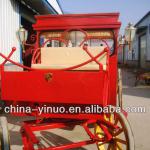 Red wedding horse carriage steel horse drawn carriage for wedding-