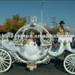 luxurious and romantic Princess horse carriage/ white pumpkin horse drawn carriage for wedding-