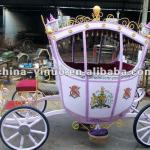 Fairy tale royal steel horse carriage for childen/princess baby horse drawn crib-