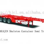 3 axle skeletal container semi trailer-