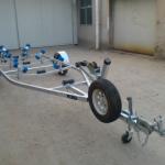 5.5m brake boat trailer with wobbly rollers
