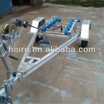 single axles aluminum Boat Trailer with wobbly rollers-HRJK1315SH