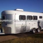 High quality 3 horse float trailer deluxe model