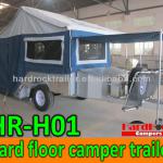 7x5ft Rear open Hard floor camping trailer HR-H01-HR-H01