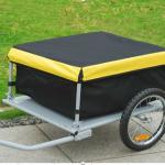 Good looking Aosom Elite Bike Cargo / Luggage Trailer w/ Removable Cover - Black / Yellow