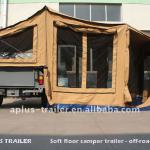 Soft floor camper trailer with tent (awning+annex walls)-SF74L