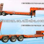 3 Axles Low Flatbed Semi-Trailer (Lowbed Truck Trailer Type 30-120 Ton Capacity)-low bed semi trailer