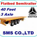 sinotruk 40 feet flatbed semitrailer suspension-