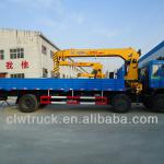 8 Tons Dongfeng truck cranes for sale,3 alxes truck with crane-CLW5253JSQ3 crane truck