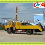 Dongfeng 4x2 side rail flatbed truck with crane ,used crane trucks for sale-CLW5250JSQDFL
