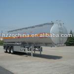 46500L Aluminum alloy (Ellipse shape) rear 3 alxes fuel tank semi trailer-HZZ9401GRY