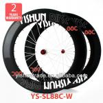 2014 YISHUNBIKE hot selling 88mm clincher 24mm width Straight Pull carbon wheels for road bike YS-SL88C-W