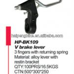 3 fingers with returning spring &amp; brake lever &amp; bicycle parts &amp; alloy lever with restin bracket HP-BK109