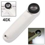 40X Handheld Exclamation Mark Style Magnifier with 2-LED Light S