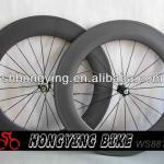 700C carbon wheels, 88mm full carbon bicycle wheel with black hub,black spoke and black nipple WS88T