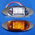 AMBER / CLEAR 2.5" OVAL 2 LED SIDE MARKER LIGHT MADE IN CHINA (20-3130)