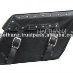 balck leather saddle bags SBG054