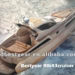 Bestyear inflatable Rib42cabin cruiser yacht Rib42cabin cruiser
