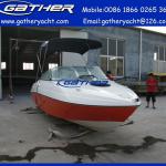 Ce certificate hot sale 18ft frp half cabin boat GS180