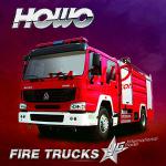 cheap mini truck 4x2 fire extinguisher truck howo emergence truck red mini fire truck ZZ1257N4347C