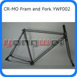 CR-MO Fram &amp; Fork, bicycle frame, bicycle spare parts YWF002