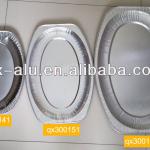 Disposable Silver Oval Aluminium Foil Meat Platters