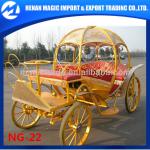 Hot Selling Beautiful White Cinderella Horse Carriage Cinderella Carriage Manufacturer With Steel Wheels For Sale NG-22 for cinderella carriage