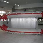 pvc tube with aluminum floor V hull fishing boat sale CYY-360