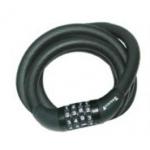 Spiral cable bicycle lock with 4-digit combination